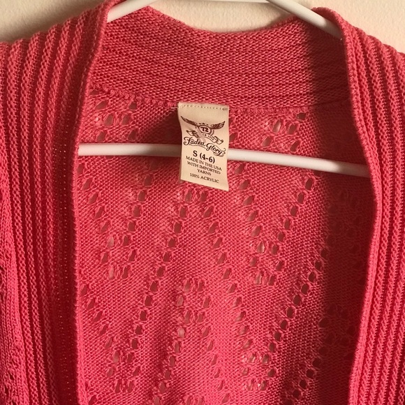 Pink Open top cardigan - Picture 7 of 8